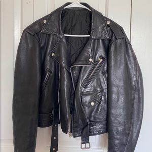 Vintage Black leather Jacket